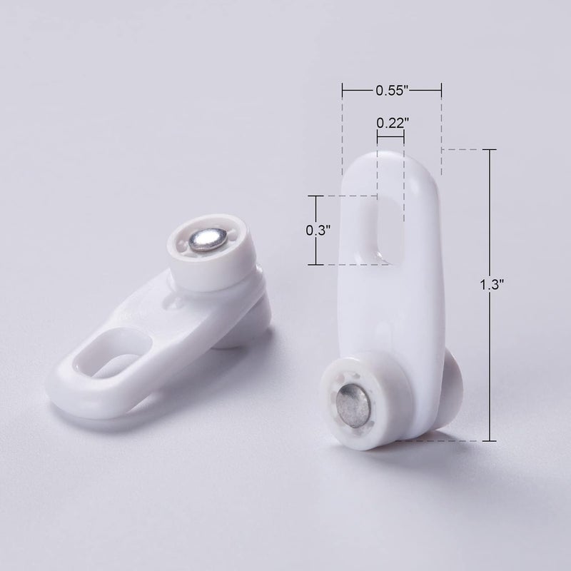 ACMEART Ceiling Curtain Track Rollers,Plastic Curtain Rail Pulley,Suitable for B09MCY5KH8 and B09MCXJB4G,White 10 Pieces - Image 2